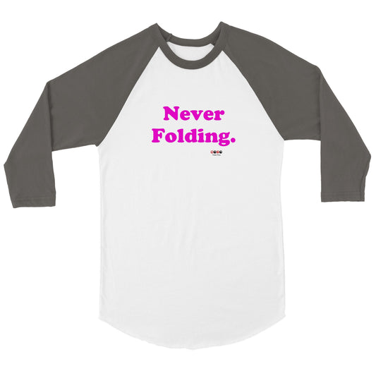 Unisex 3/4 sleeve Never Folding Raglan T-shirt